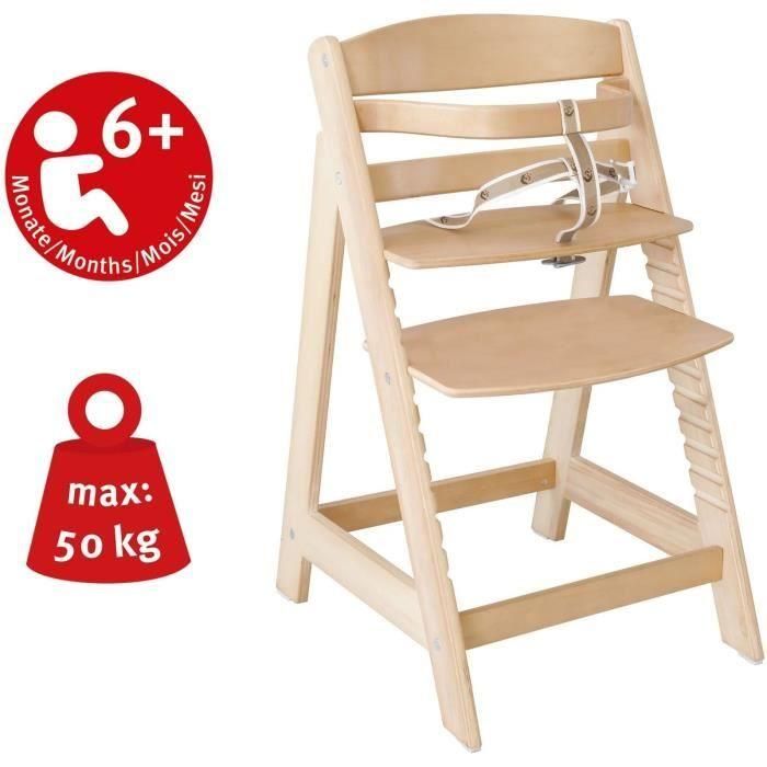 Trona de madera regulable Sit Up III - ROBA - Regulable en altura - Natural 5