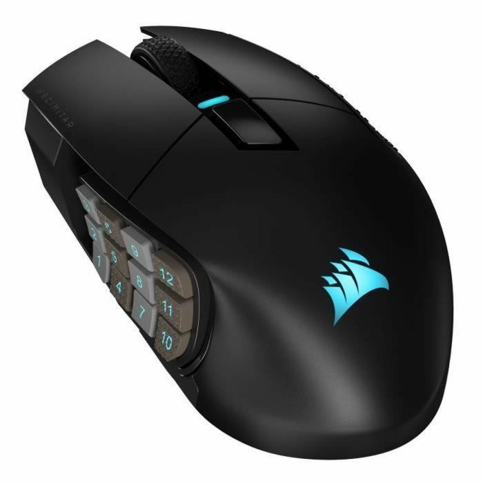 Ratón Gaming - Inalámbrico - CORSAIR - SCIMITAR ELITE RGB Wireless - 16 botones programables - Autonomía 150h - Negro (CH-9314311-EU)