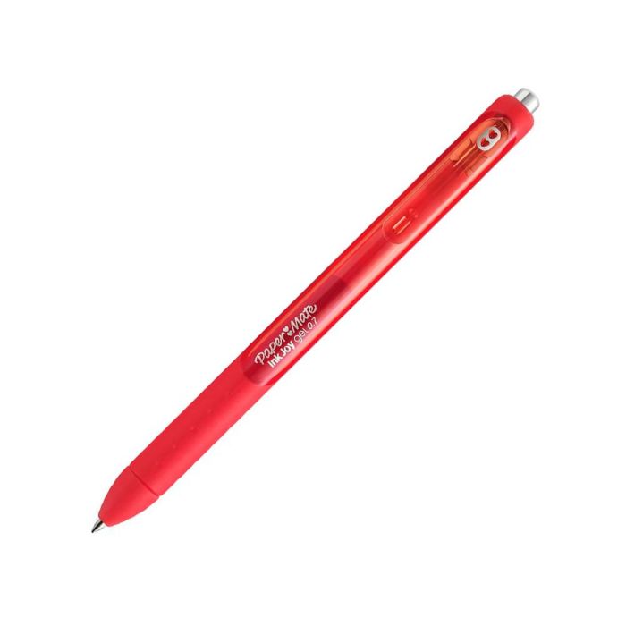 Paper Mate Inkjoy Gel Brillante Bolígrafo Retráctil Punta Media Rojo Caja -12U- 2