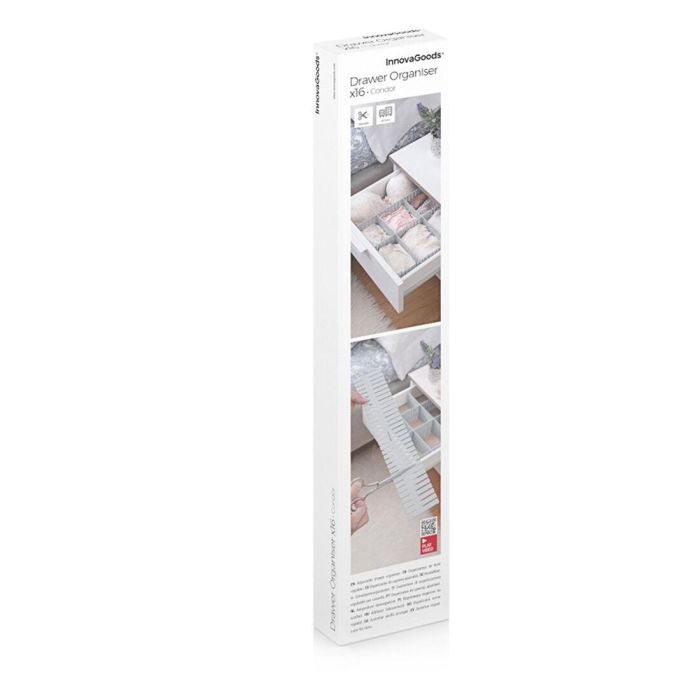 Organizador de Cajones Ajustable Condor InnovaGoods 16 Unidades 1 Organizador de Cajones Ajustable Condor InnovaGoods 16 Unidades 1