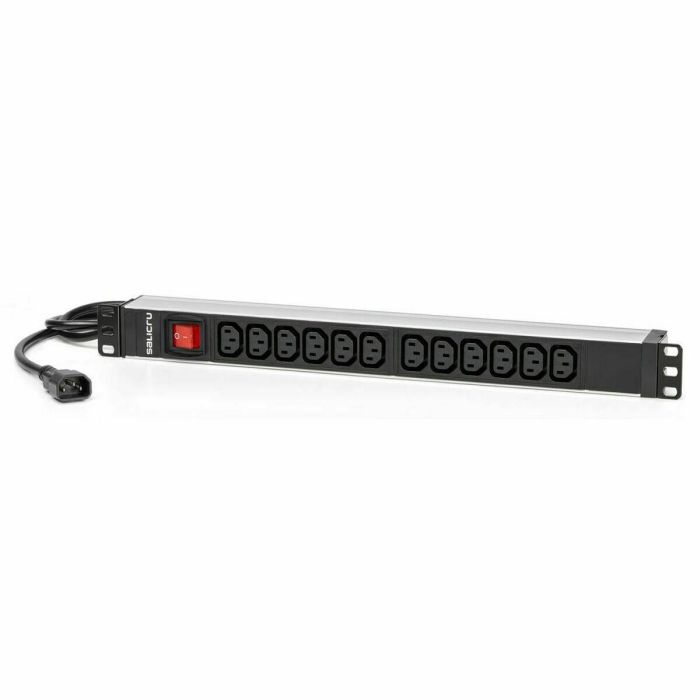 Salicru Regleta Rack 19 Pulgadas SPS 12F PDU, 12 Tomas C13/C14, Protección Infantil, Interruptor Salicru Regleta Rack 19 Pulgadas SPS 12F PDU, 12 Tomas C13/C14, Protección Infantil, Interruptor