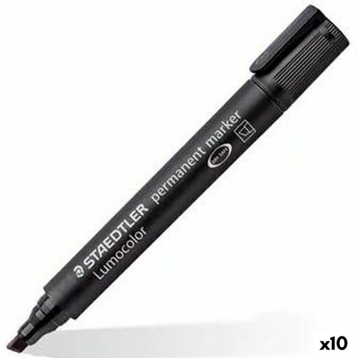 Rotulador permanente Staedtler Lumocolor 350 Negro (10 Unidades) Rotulador permanente Staedtler Lumocolor 350 Negro (10 Unidades)