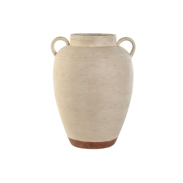 Jarron Tradicional DKD Home Decor Crema Terracota 27 x 37 x 29 cm