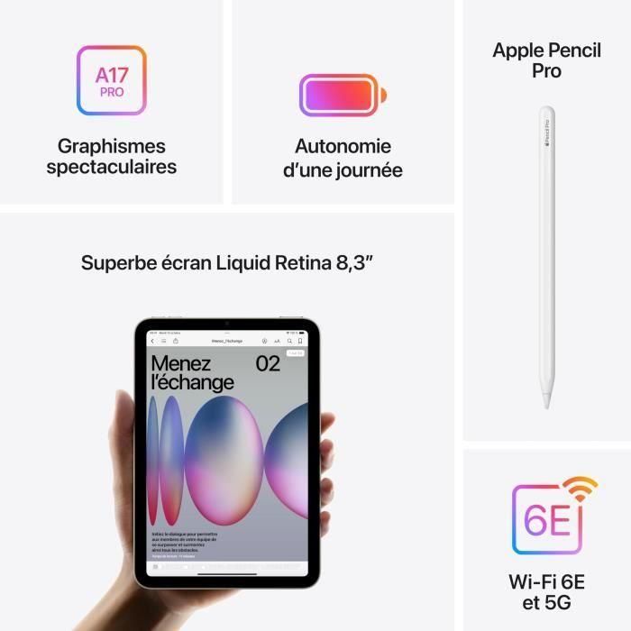 APPLE iPad mini (2024) - 8,3'' - WiFi + Cellular - 256 GB - Azul 3 APPLE iPad mini (2024) - 8,3'' - WiFi + Cellular - 256 GB - Azul 3