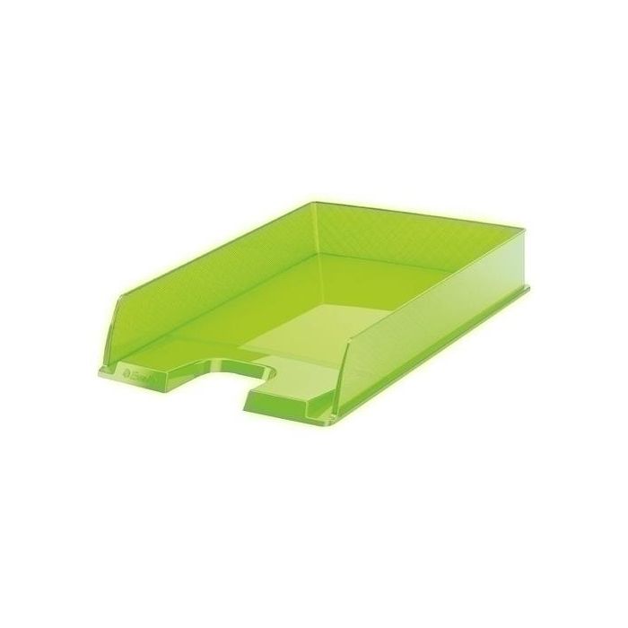 Esselte Bandeja Sobremesa Europost Vertical Transparente Verde Vívido Plástico 254x61x350mm Diseño Moderno Cuadros