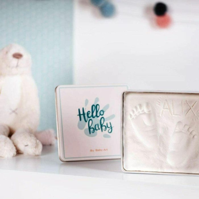 Baby Art Magic Box Kit Huellas y Manos de Bebé Cuadrado en Caja Metálica - Pasta Dermatológicamente Testada Sin Horno Regalo Nacimiento Bautismo 4 Baby Art Magic Box Kit Huellas y Manos de Bebé Cuadrado en Caja Metálica - Pasta Dermatológicamente Testada Sin Horno Regalo Nacimiento Bautismo 4