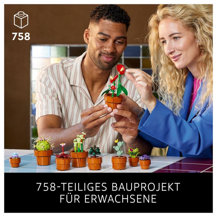 LEGO Icons 10329 Plantas Diminutas Set de Construcción Ornamental para Adultos 43