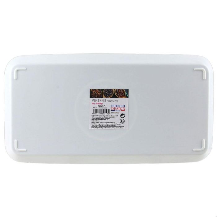 Saveur et Degustation Bandeja Melamina 30x15 cm Colores Surtidos Blanco Negro 1