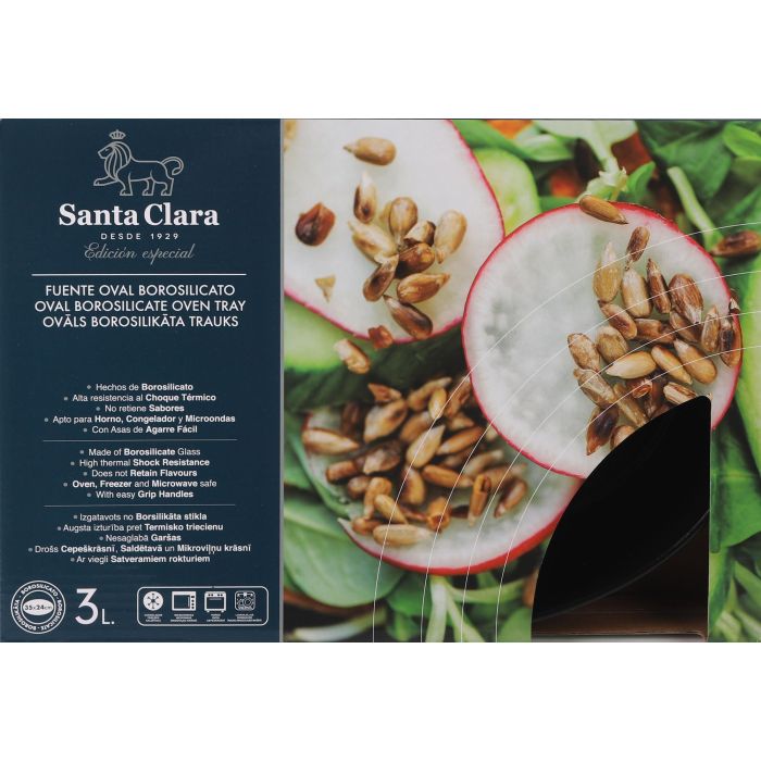 Inde Fuente Oval para Horno de Borosilicato 3 Litros (2 Unidades) 3