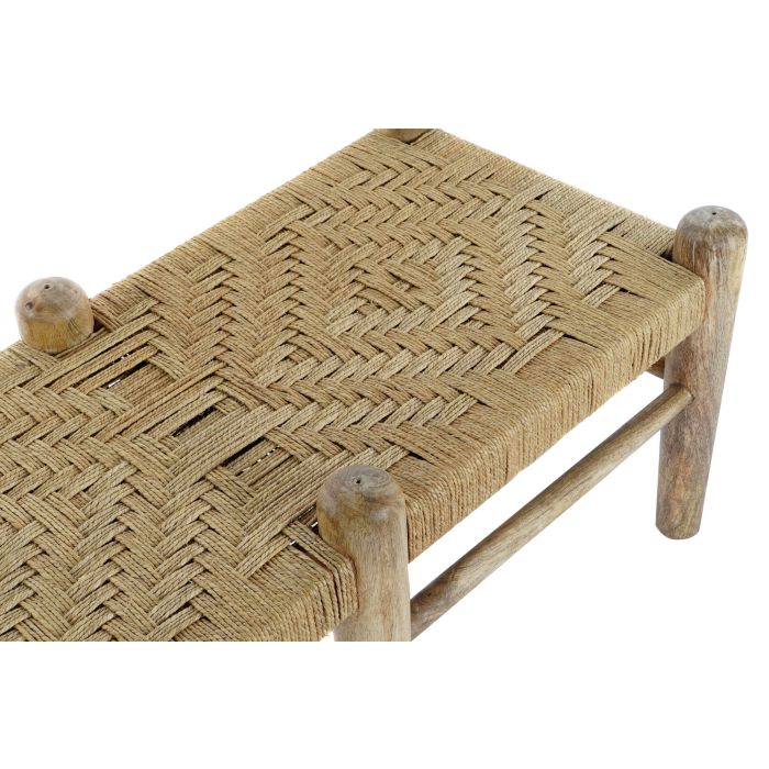 DKD Home Decor Descalzadora Balines de Mango y Ratán Natural 46 x 40 x 100 cm 1