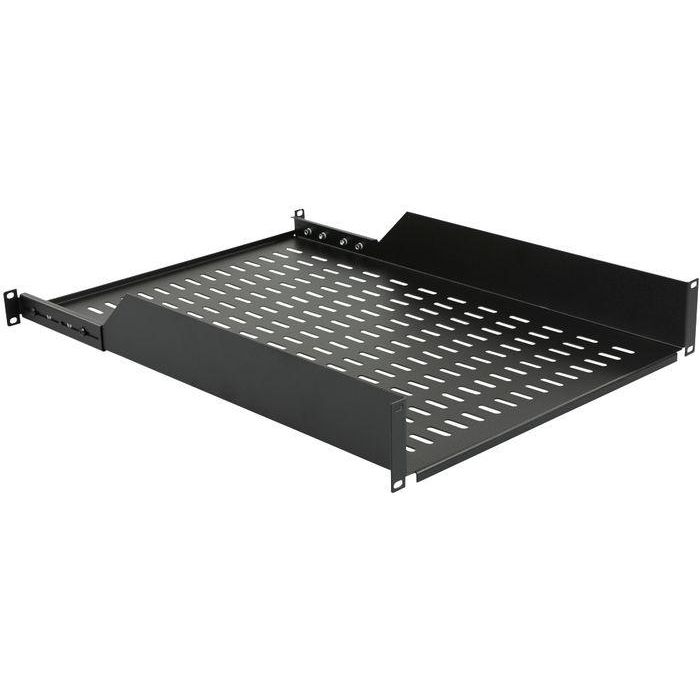 Lanview RAS415BL Bandeja Fija para Armario Rack 19" 2U 4 Puntos Conexión Profundidad Ajustable 650mm Carga 50kg Negro