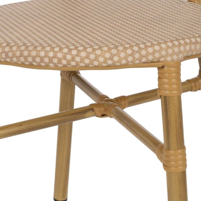 Silla Beige Aluminio-Textileno Exterior 47 X 60 X 79 cm