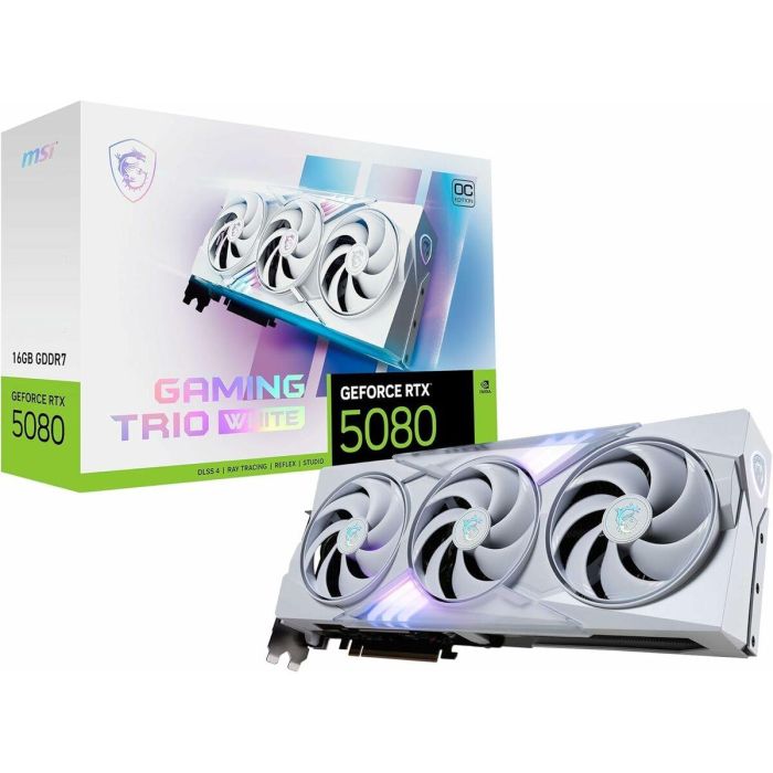 MSI Tarjeta Gráfica GAMING GeForce RTX 5080 16G TRIO OC BLANCA NVIDIA 16 GB GDDR7 31 MSI Tarjeta Gráfica GAMING GeForce RTX 5080 16G TRIO OC BLANCA NVIDIA 16 GB GDDR7 31