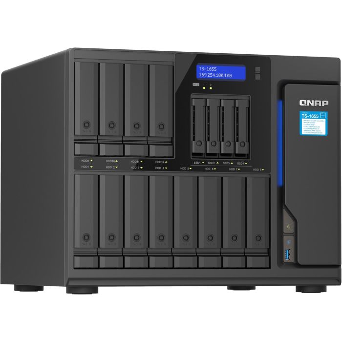 Qnap Servidor NAS TS-1655-8GR 16 Bahías, Montaje en Bastidor, 2.5 Gigabit Ethernet, 8GB RAM 5