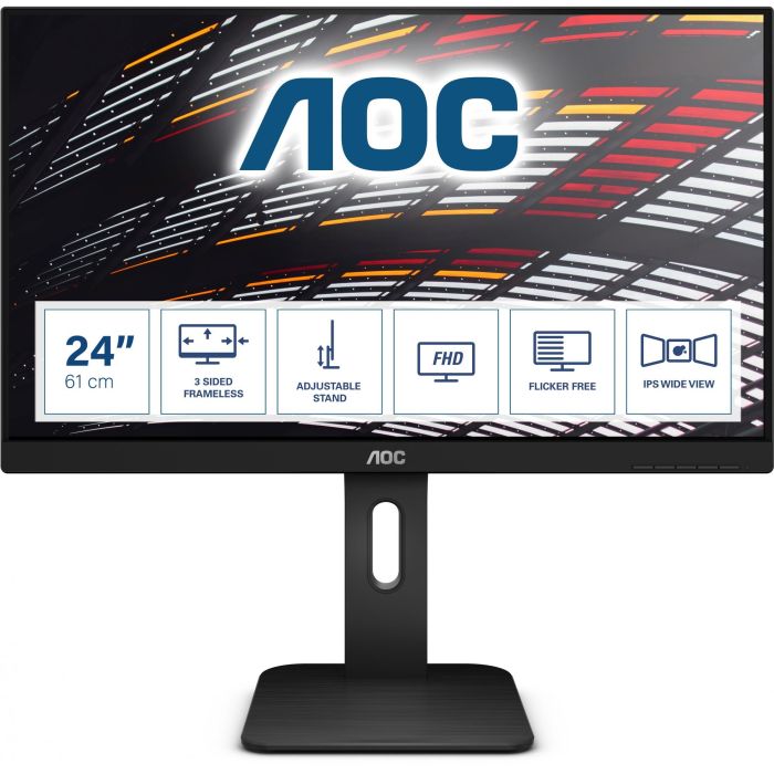 AOC Monitor IPS WUXGA X24P1 24" (1920x1200) 4ms HDMI DisplayPort DVI VGA VESA Pivot Altavoces Negro
