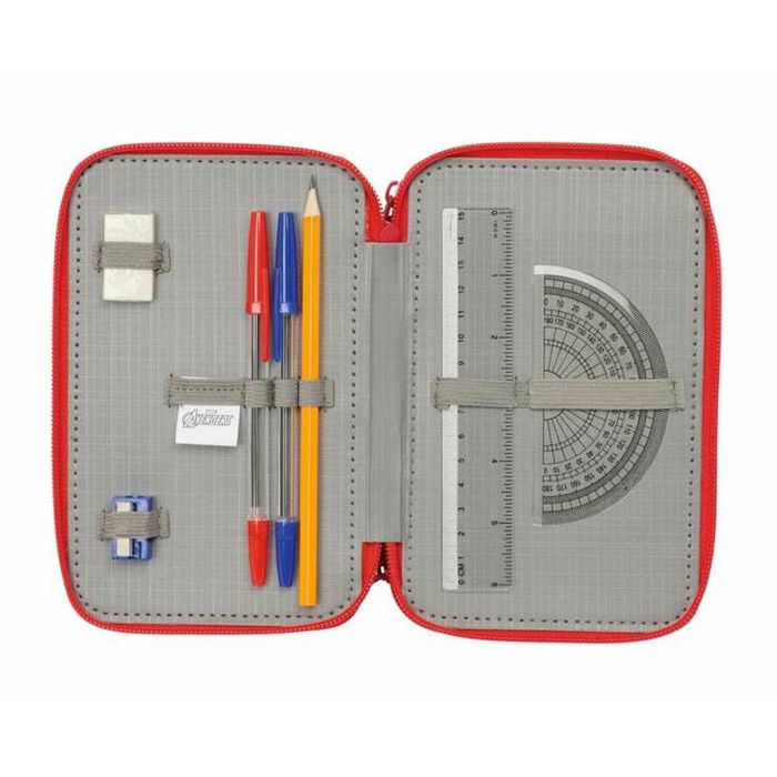 Safta Plumier Triple Avengers 37 Piezas, Estuche Escolar 12.5x19.5x5.5cm 3