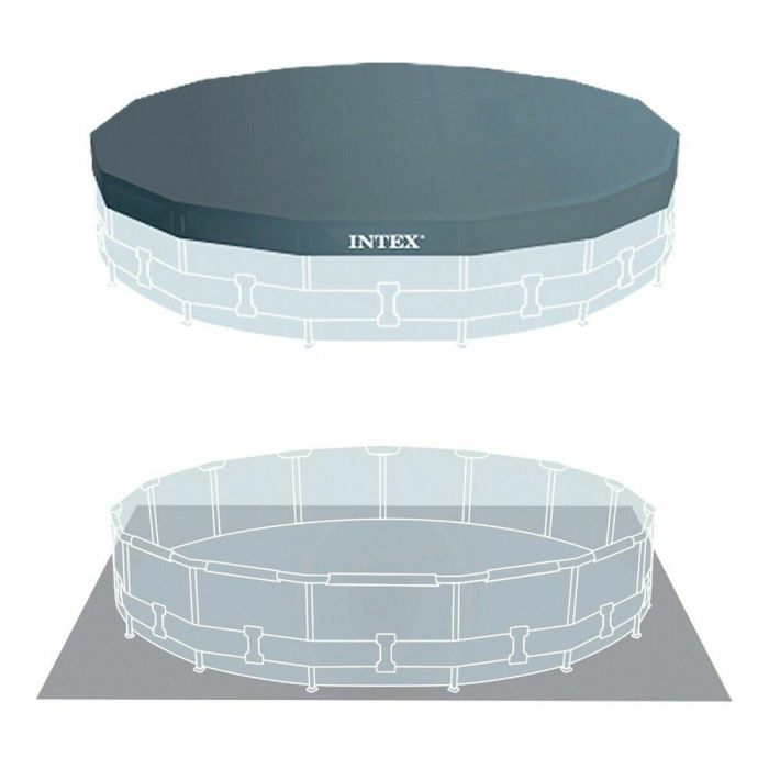 Intex Piscina Prism Frame Redonda 457x122 cm con Bomba Filtro, Escalera y Liner de PVC 2 Intex Piscina Prism Frame Redonda 457x122 cm con Bomba Filtro, Escalera y Liner de PVC 2