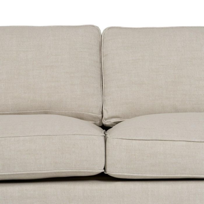Sofá 3 Plazas Beige Tejido Siena 222 X 95 X 80 cm