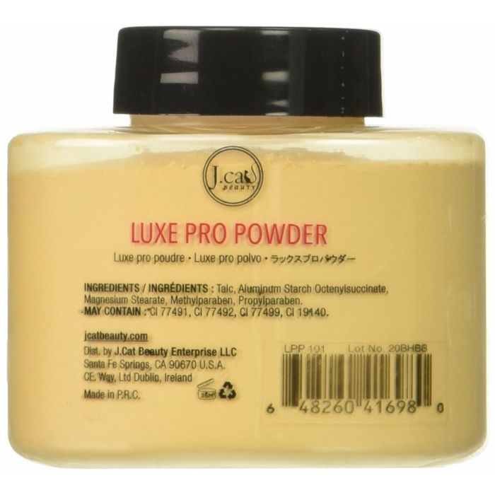 Polvos Fijadores de Maquillaje J.Cat LUXE PRO POWDER BANANA 42 g 1