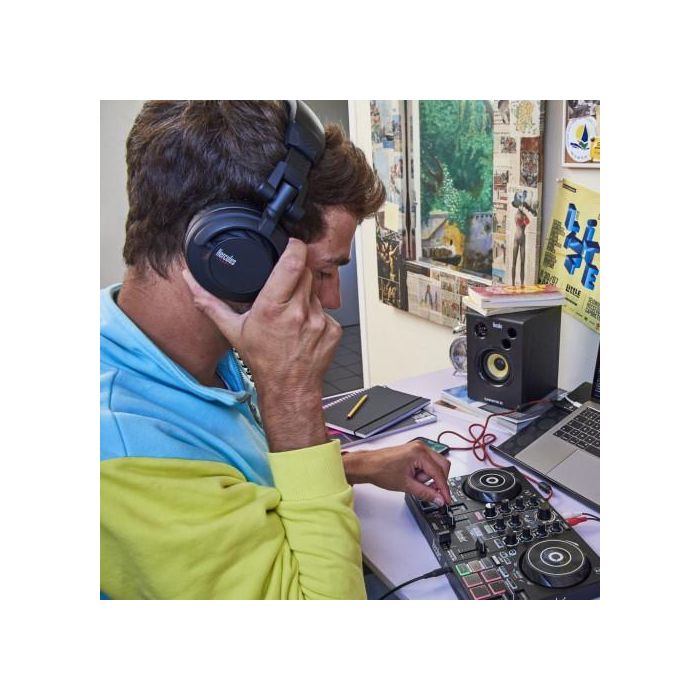 Hercules HDP DJ45 Auriculares Diadema Negro Música Alámbrico 5 cm Supraaural 20-20000 Hz Cable 1 m Negro Adaptador 6,3 mm 4