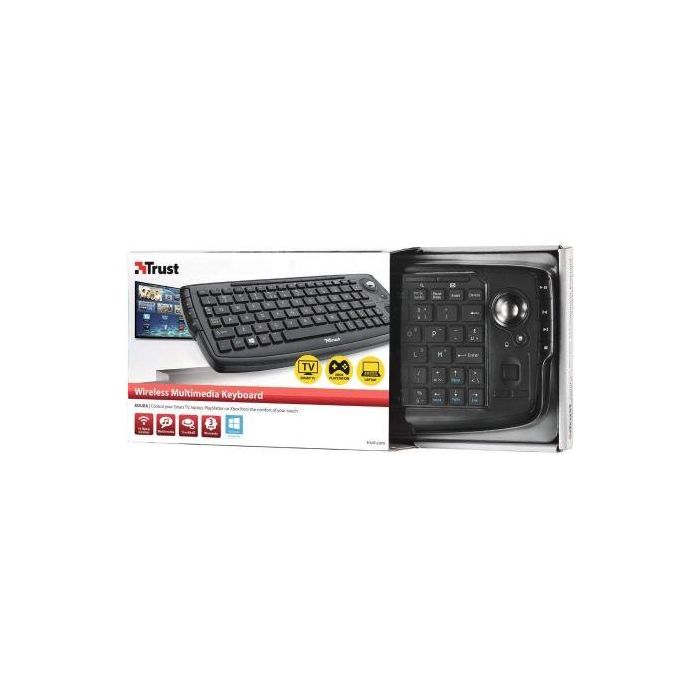 Teclado Inalámbrico Trust 17916 Adura/ Trackball 2 Teclado Inalámbrico Trust 17916 Adura/ Trackball 2