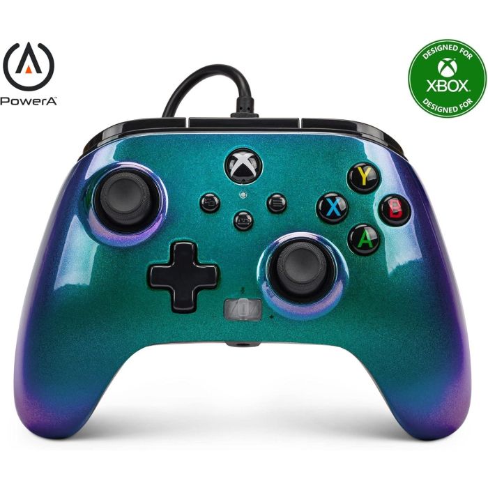 Power A Mando con Cable Enhanced para Xbox Series X|S - Aurora Borealis XBGP0020-01, 2 Botones Asignables, Vibración Power A Mando con Cable Enhanced para Xbox Series X|S - Aurora Borealis XBGP0020-01, 2 Botones Asignables, Vibración