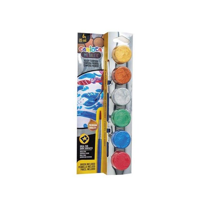 Tempera Carioca 25Ml (Bote) Metallic Estuche De 6
