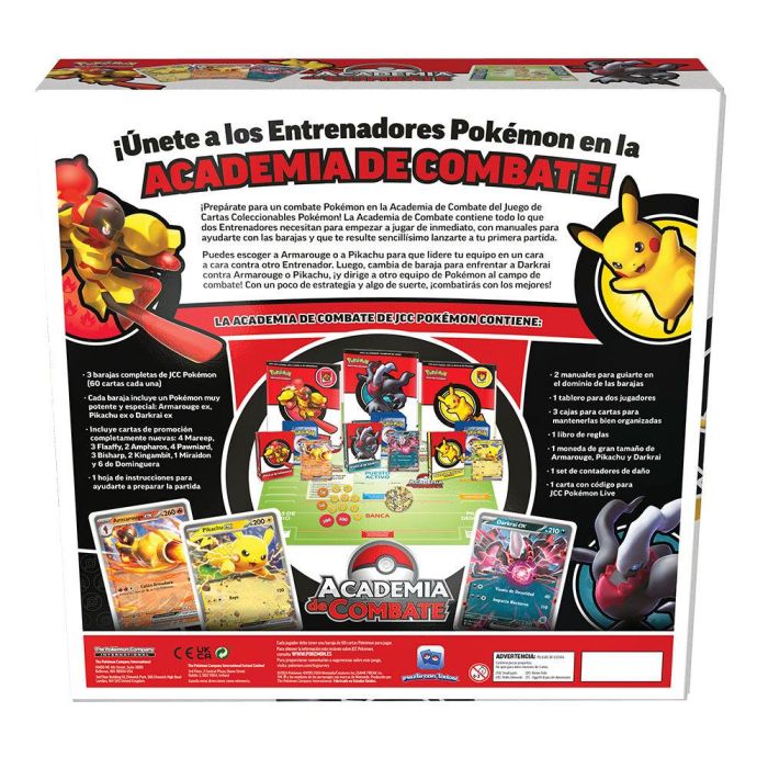 Juego cartas coleccionables Academia de Combate Academy Pokemon Español 4 Juego cartas coleccionables Academia de Combate Academy Pokemon Español 4