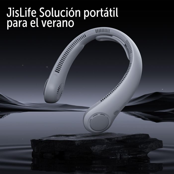 Jisulife Ventilador de Cuello Portátil Sin Aspas Life 4 Gris Silencioso, 5 Velocidades y Batería 5000mAh Recargable USB-C 4 Jisulife Ventilador de Cuello Portátil Sin Aspas Life 4 Gris Silencioso, 5 Velocidades y Batería 5000mAh Recargable USB-C 4