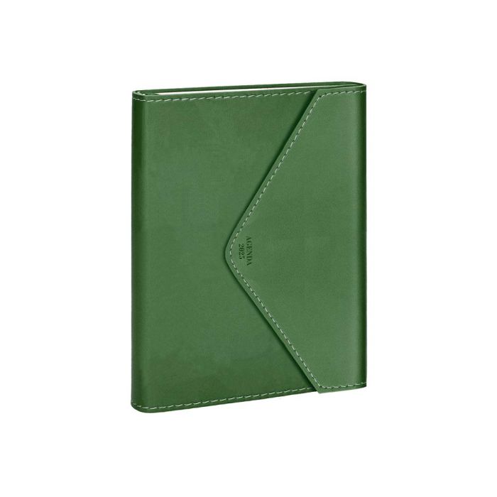 Agenda Encuadernada Liderpapel Psara A5 2025 Dia Pagina Color Verde Papel 70 gr 3