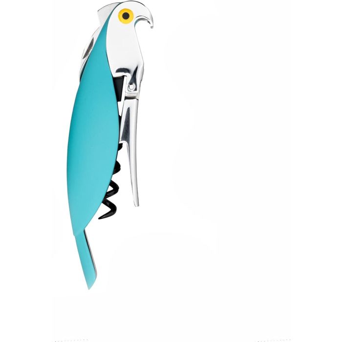 Alessi Parrot Sacacorchos AAM32 AZ Aluminio Fundido Azul