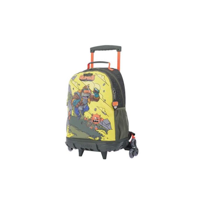 Totto Mochila Escolar con Ruedas Grande MJ03BWM003-2310-4DJL Gris, Amarillo Infantil 25.1L 1