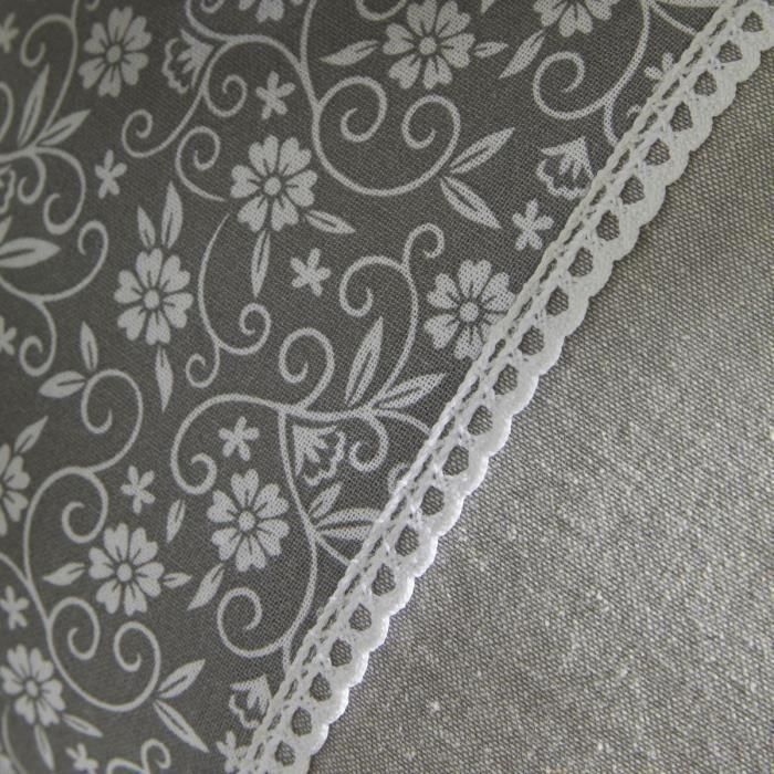 Cojín - HOY - CHARME - Estampado x Chambray x Bordado Capucine - 30 x 50 cm 1