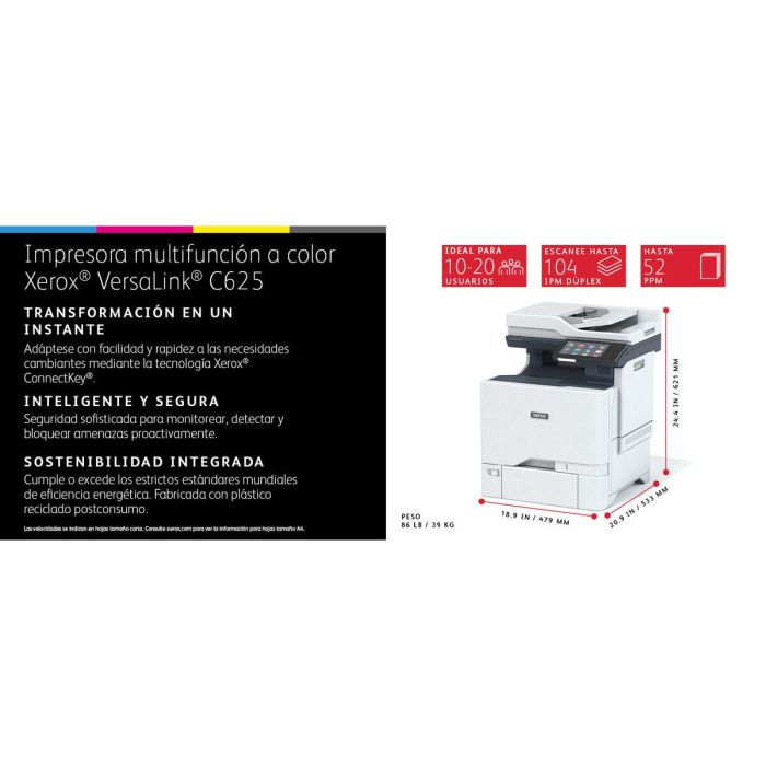 Impresora Láser Xerox C625V_DN 7 Impresora Láser Xerox C625V_DN 7