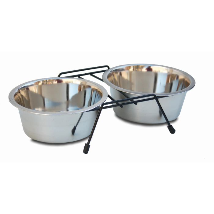 Freedog Soporte Doble Con 2 Bowls De 0.95 L