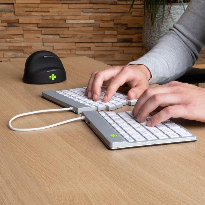 R-Go Tools Ergonomic keyboard R-Go Split Break with break software, ergonomic split keyboard, AZERTY (FR), Bluetooth, white 3 R-Go Tools Ergonomic keyboard R-Go Split Break with break software, ergonomic split keyboard, AZERTY (FR), Bluetooth, white 3