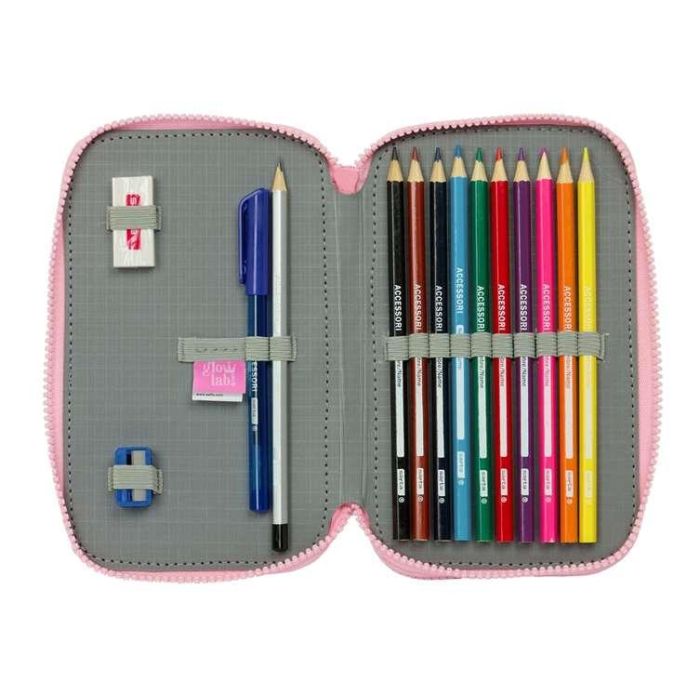 Plumier Doble Glow Lab Sweet home Rosa 12.5 x 19.5 x 4 cm (28 piezas) 3 Plumier Doble Glow Lab Sweet home Rosa 12.5 x 19.5 x 4 cm (28 piezas) 3