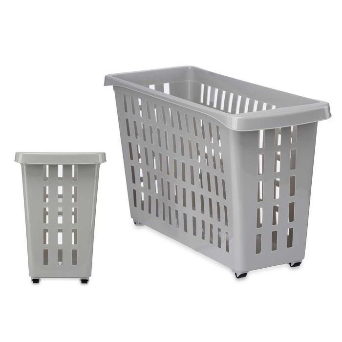 Organizador Plastico Armario Con Ruedas Gris Kipit 17X26CM (12 Unidades) Organizador Plastico Armario Con Ruedas Gris Kipit 17X26CM (12 Unidades)