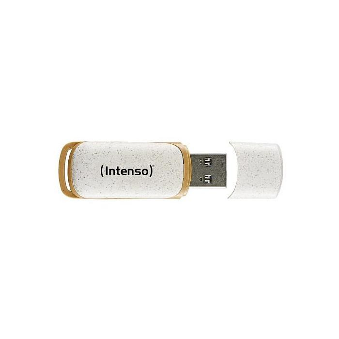 Intenso Green Line USB 3.2 Gen 1 128 GB con Tapa - Beige/Marrón