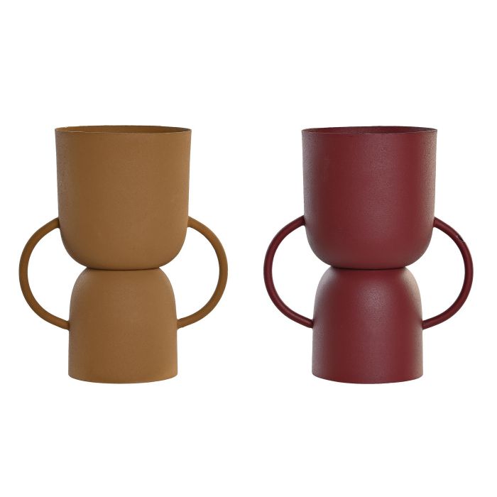 Jarron Urban DKD Home Decor Terracota Mostaza 13 x 24 x 20 cm (4 Unidades)