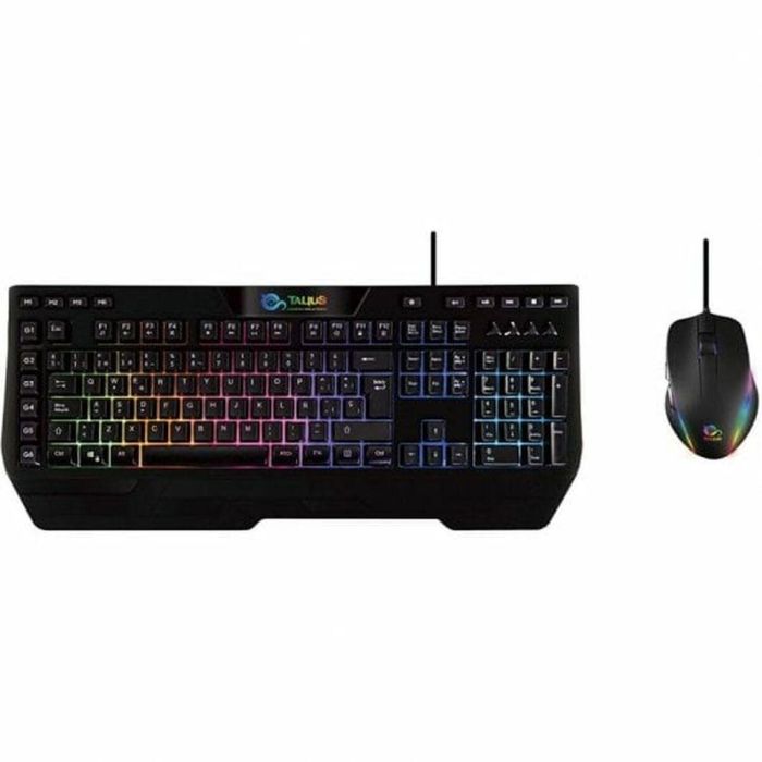Teclado y Ratón Gaming Talius Negro Qwerty Español Teclado y Ratón Gaming Talius Negro Qwerty Español
