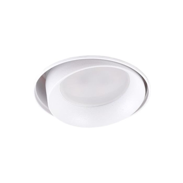 Aro Foco Downlight Circular Aluminio Blanco Basculante Integración Yeso Ø75mm 1 Aro Foco Downlight Circular Aluminio Blanco Basculante Integración Yeso Ø75mm 1