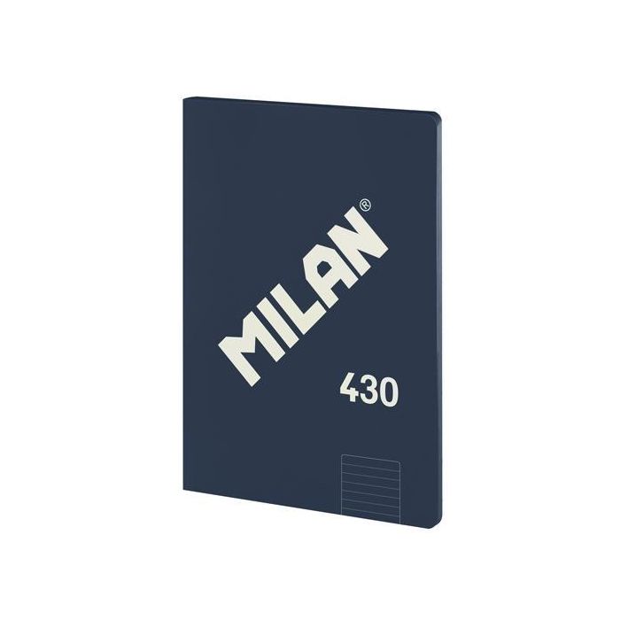 Milan Libreta Encolada A4 48H Papel 95 gr Pautado 1 Línea 7 mm Serie 1918 Azul (Pack de 3) (3 Unidades)