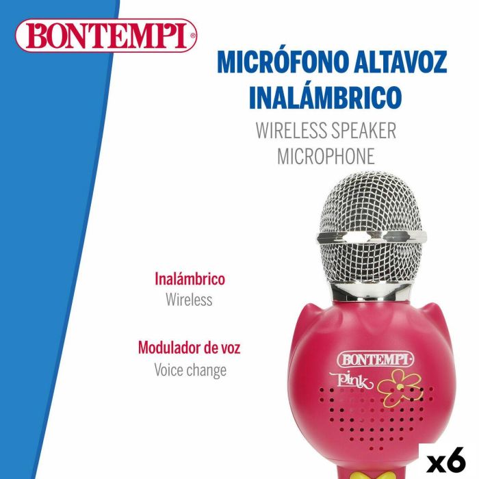 Micrófono Karaoke Bontempi 6 Unidades 19 Micrófono Karaoke Bontempi 6 Unidades 19