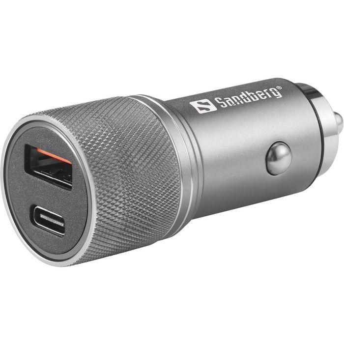 Sandberg Car Charger 1xQC3.0+1xUSBC 48W Sandberg Car Charger 1xQC3.0+1xUSBC 48W
