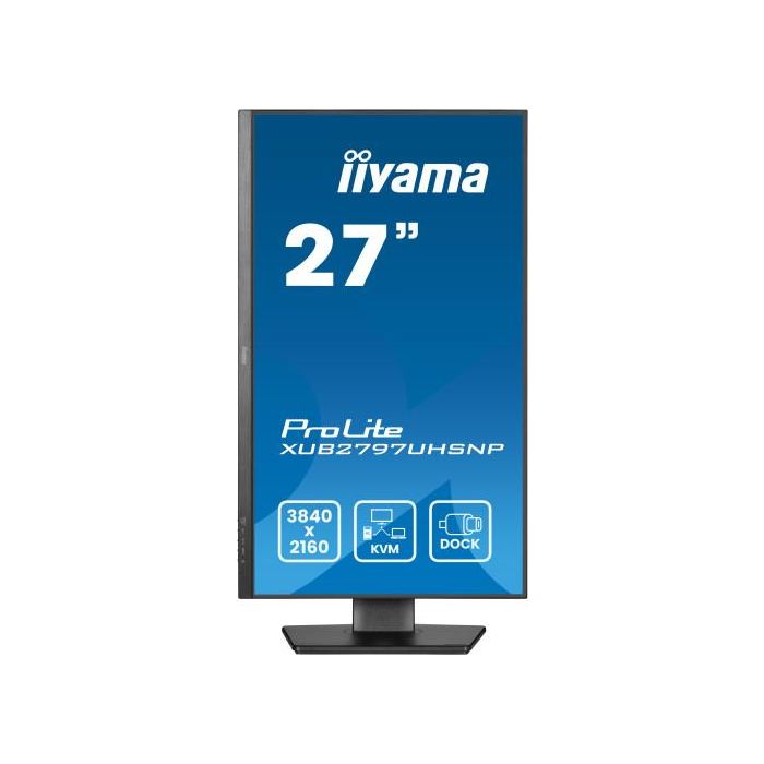 iiyama ProLite XUB2797UHSNP-B1 Monitor 27" 4K UHD IPS 3840x2160 4ms 60Hz USB-C KVM Negro 1
