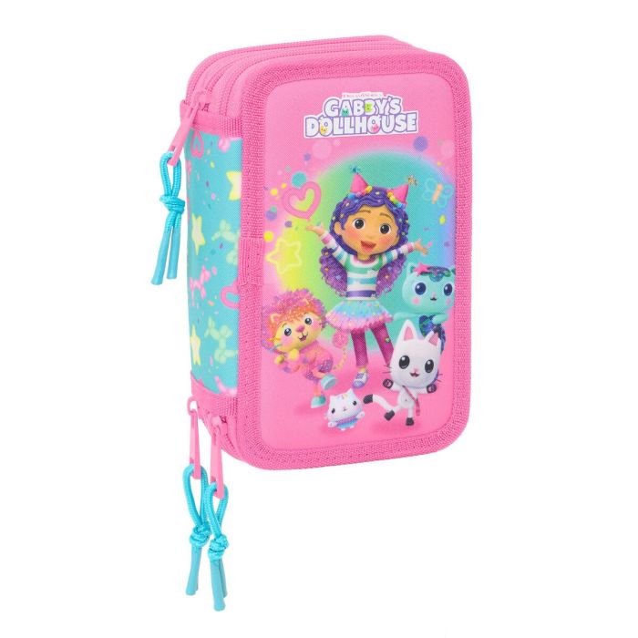 Plumier Triple Gabby's Dollhouse Confetti Rosa Turquesa 12,5 x 19,5 x 5,5 cm 37 Piezas 0 Plumier Triple Gabby's Dollhouse Confetti Rosa Turquesa 12,5 x 19,5 x 5,5 cm 37 Piezas 0