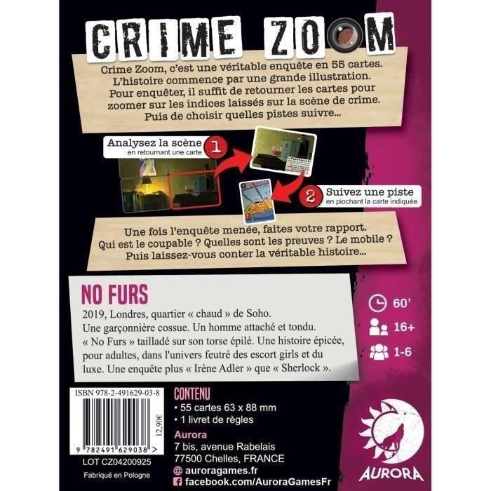 Crime Zoom: Sin pieles - Asmodee - 62 años 1 Crime Zoom: Sin pieles - Asmodee - 62 años 1