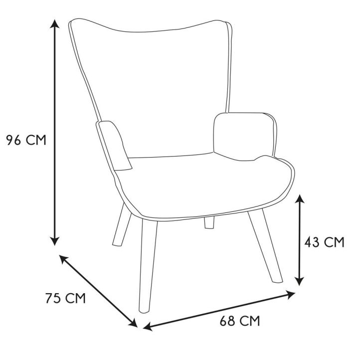 Sillón Rizo Rhea Taupe Home Deco Factory 6 Sillón Rizo Rhea Taupe Home Deco Factory 6