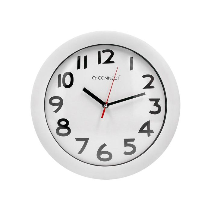 Reloj Q-Connect De Pared Plastico Oficina Redondo 30 cm Marco Blanco 1 Reloj Q-Connect De Pared Plastico Oficina Redondo 30 cm Marco Blanco 1
